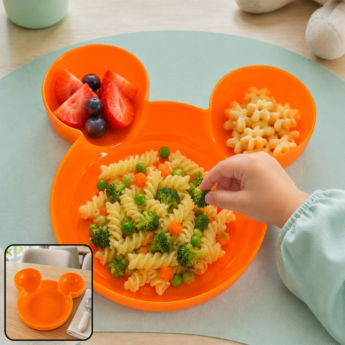 Mickey Mouse Kids Plate – BPA-Free & Unbreakable