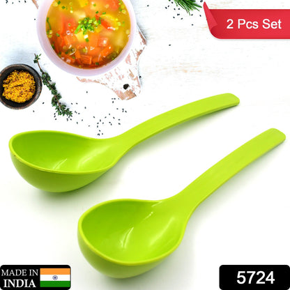 Plastic Kitchen Ladle – 2-Pc Serving Spoon set – side view