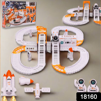 Space Race Track set – Kids Cosmic Adventure Toy – side view