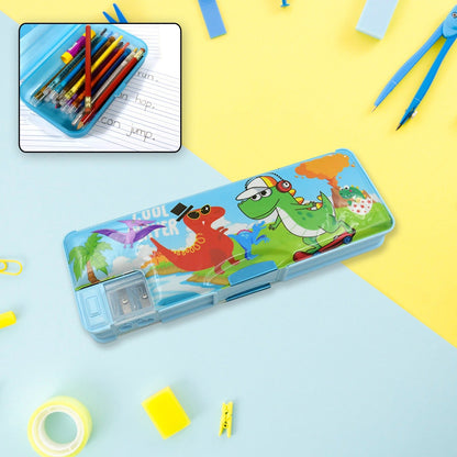 Kids Pencil Case – Dual Compartment Stationery Box – alternate view
