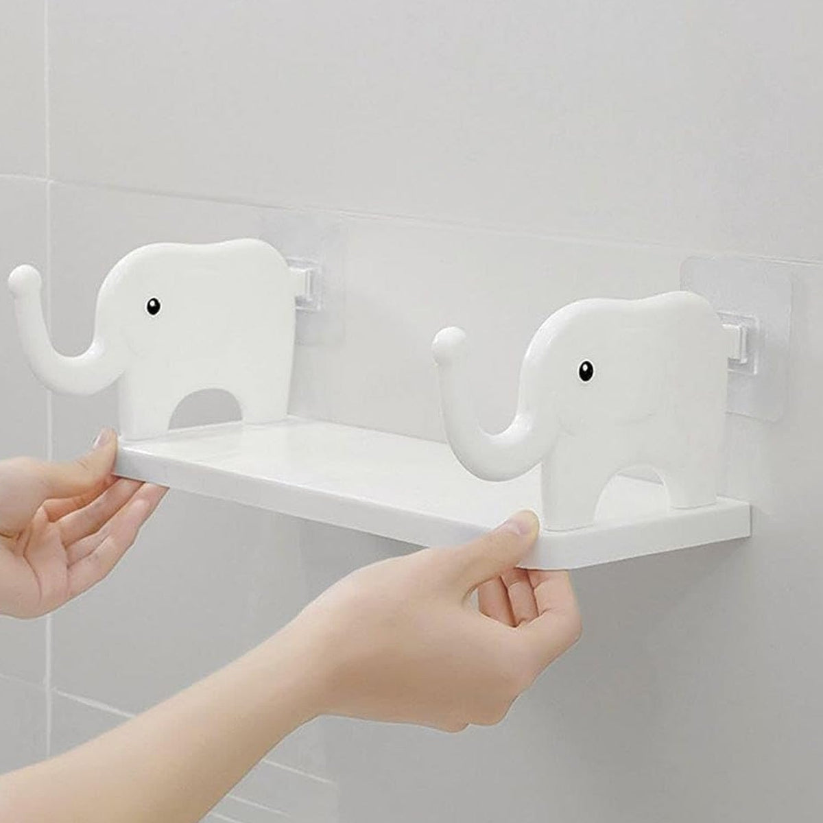 Elephant Wall Shelf – No-Punch Organizer – alternate view