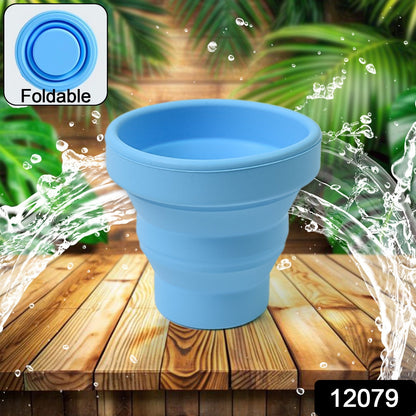 Foldable Silicone Travel Mug – Leakproof & BPA-Free – side view