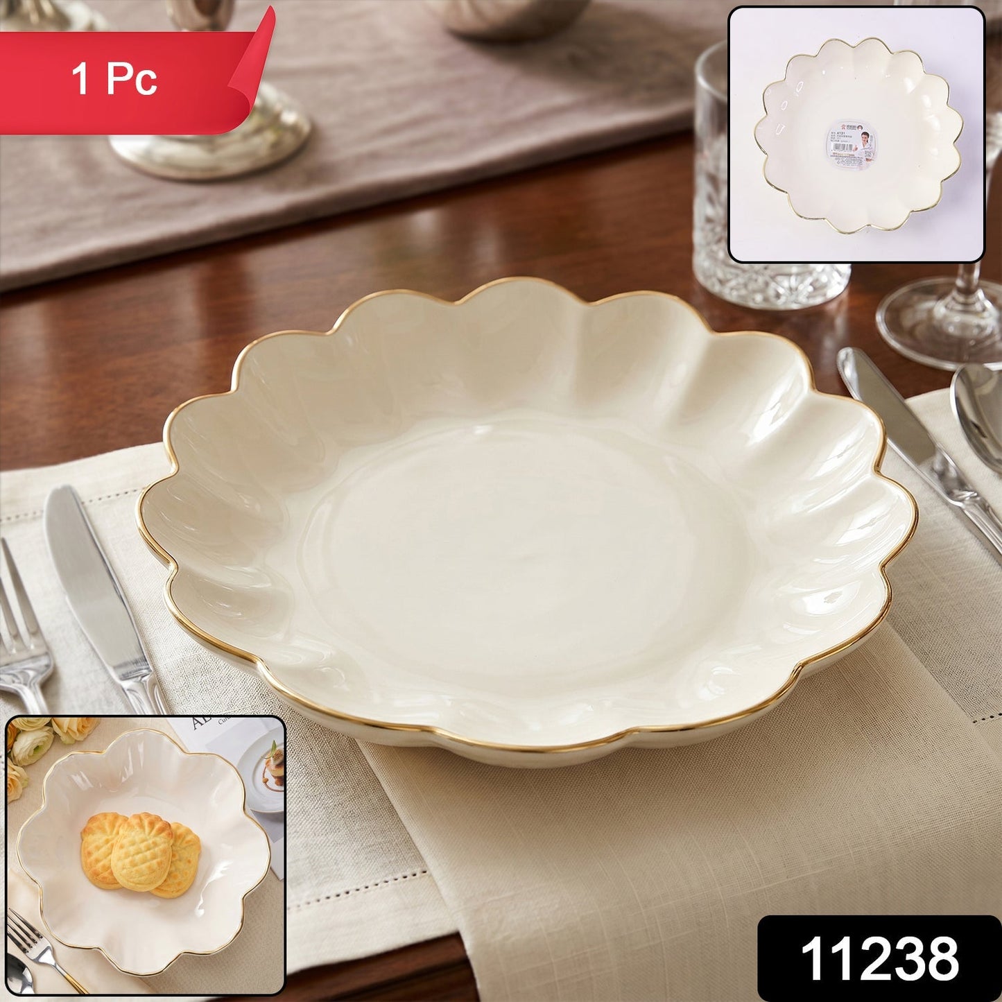 Packaging of the stylish lotus serving tray