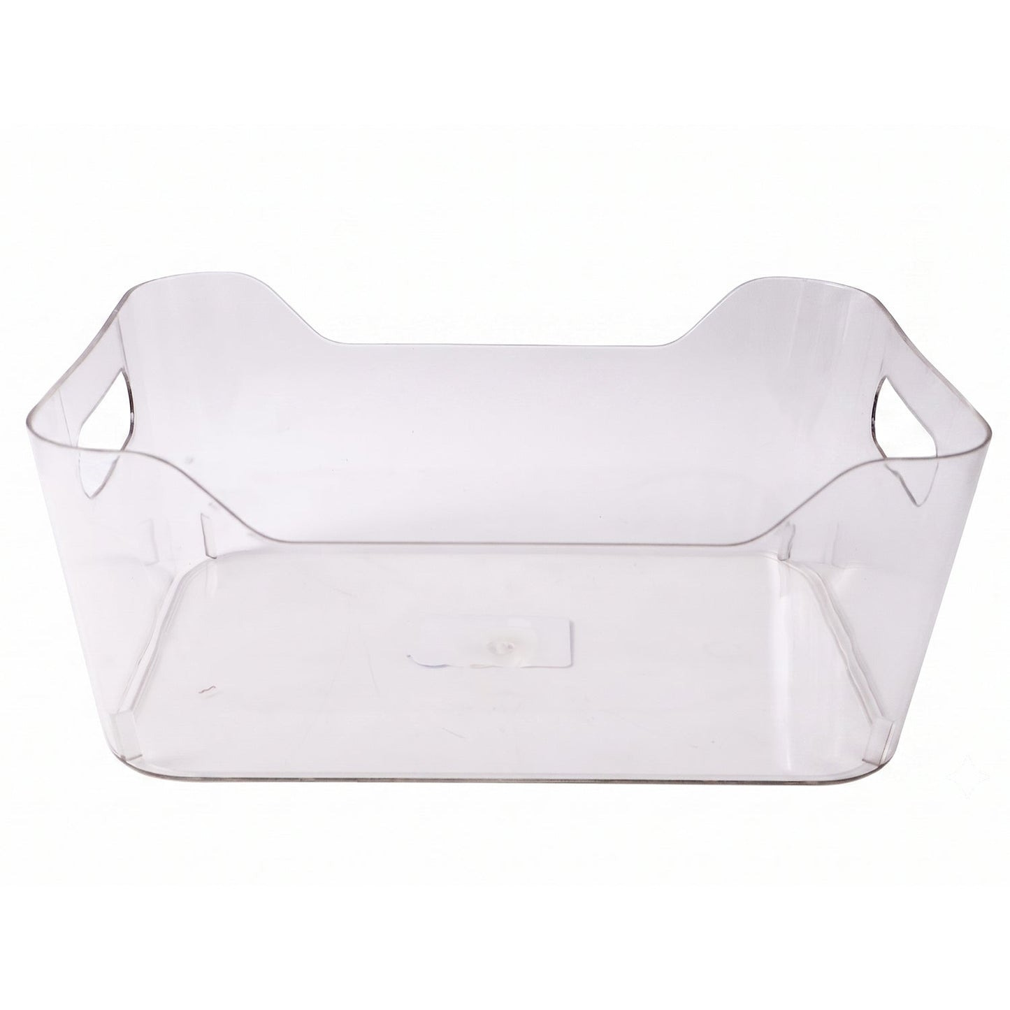 White background with storage box size guide