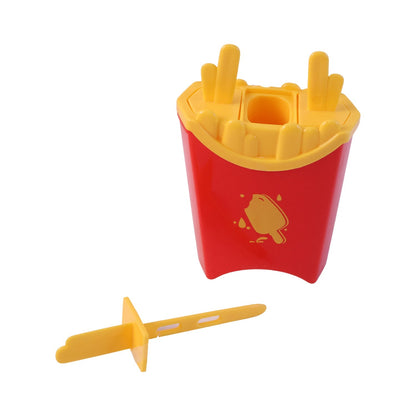 White background showing the dimensions of the ice pop mould.