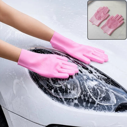 Multipurpose Reusable Scrubber Cleaning Gloves