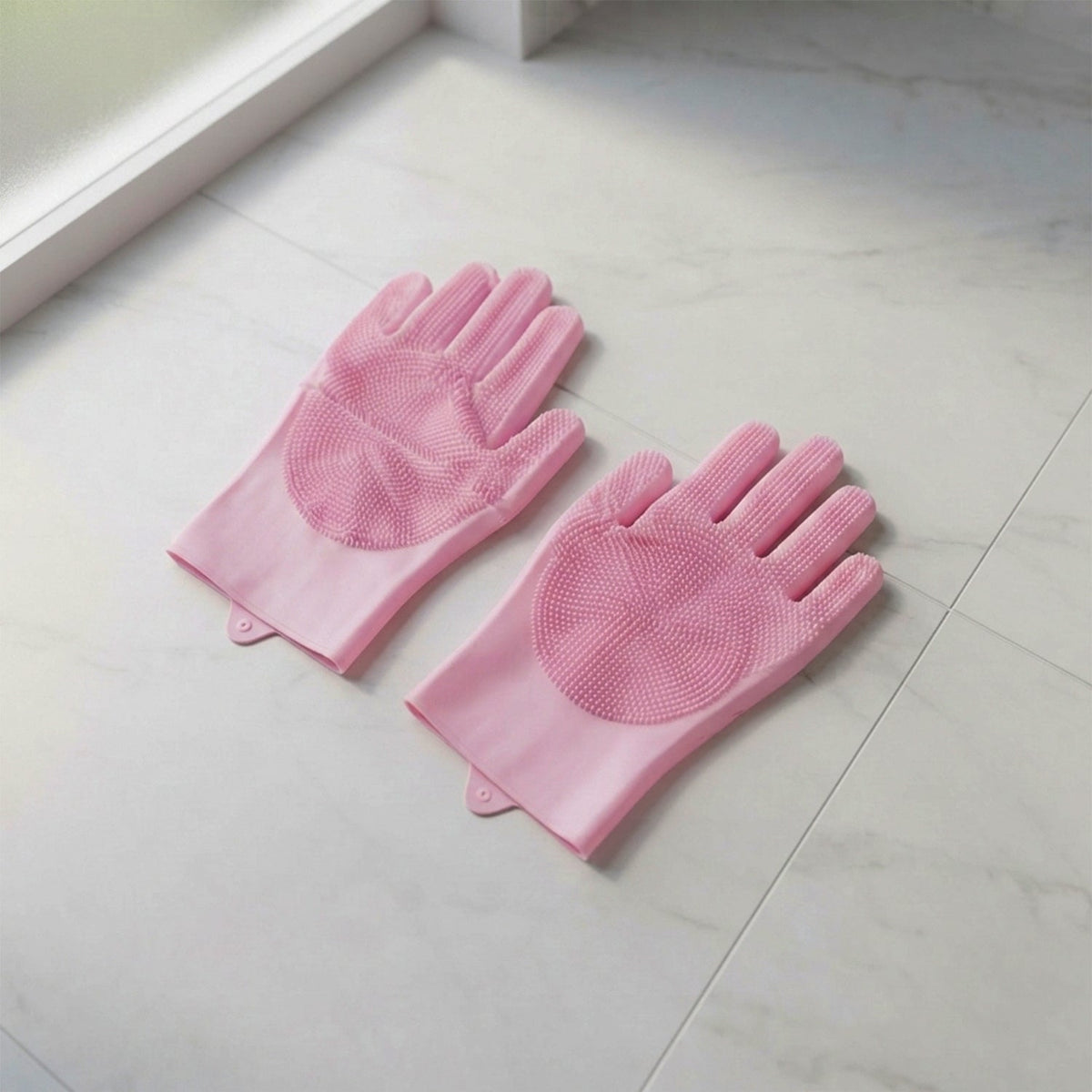 Multipurpose Reusable Scrubber Cleaning Gloves – detail view
