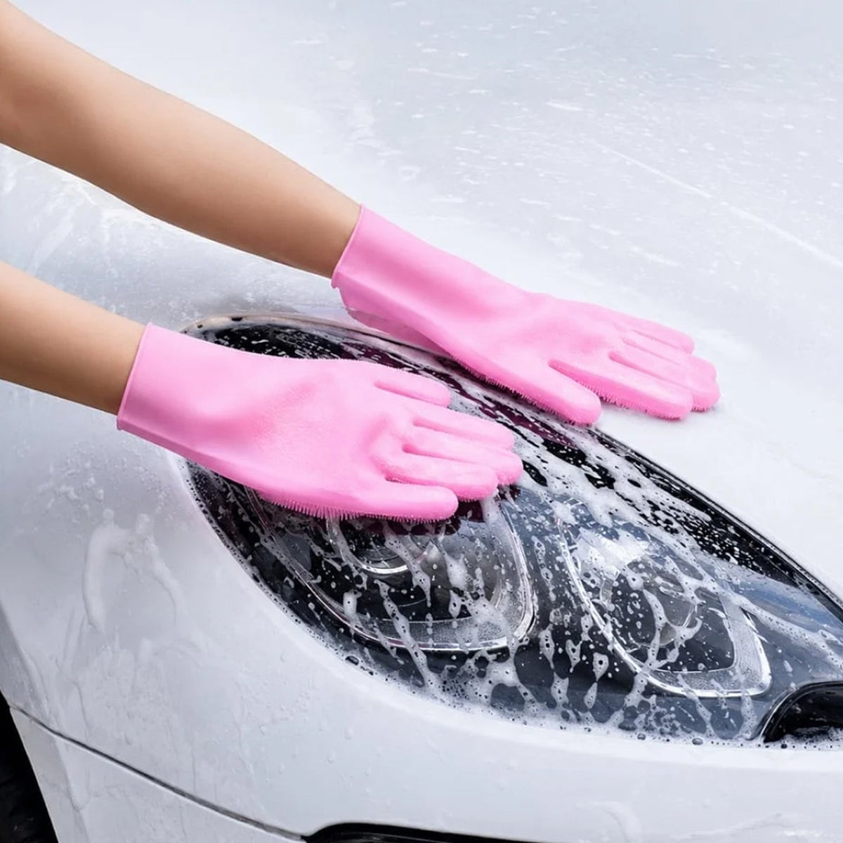 Multipurpose Reusable Scrubber Cleaning Gloves – view 8