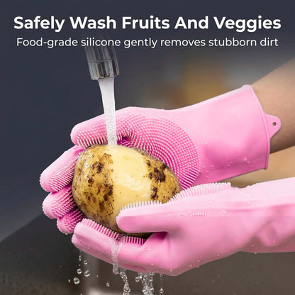 Multipurpose Reusable Scrubber Cleaning Gloves – view 9