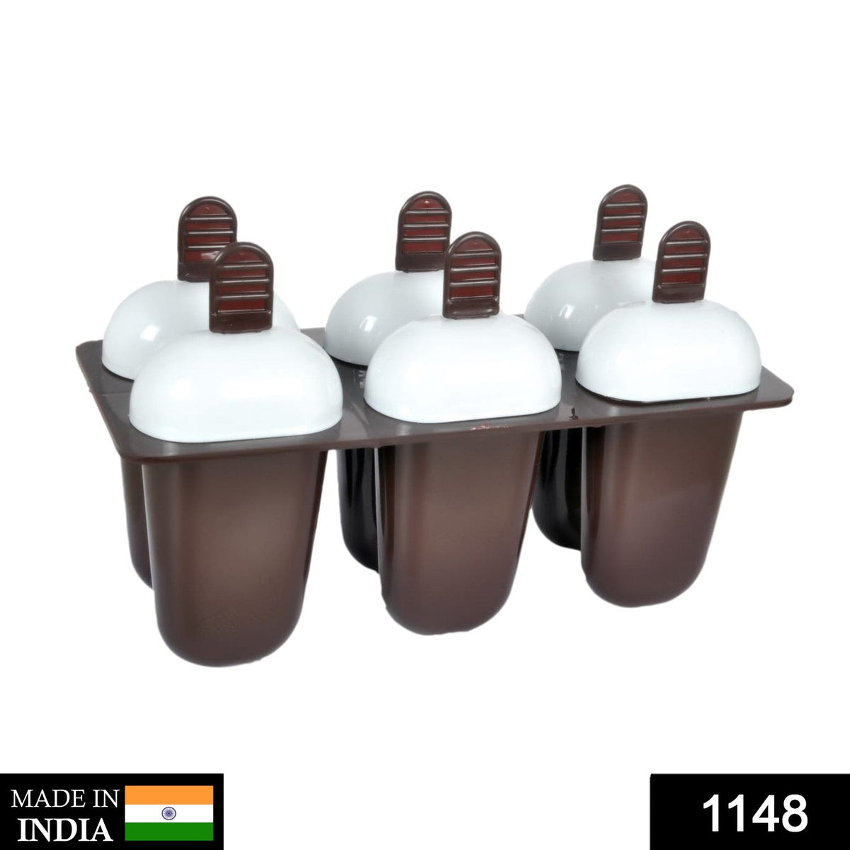 Kulfi Maker – 6-Cup Plastic Ice Candy Moulds