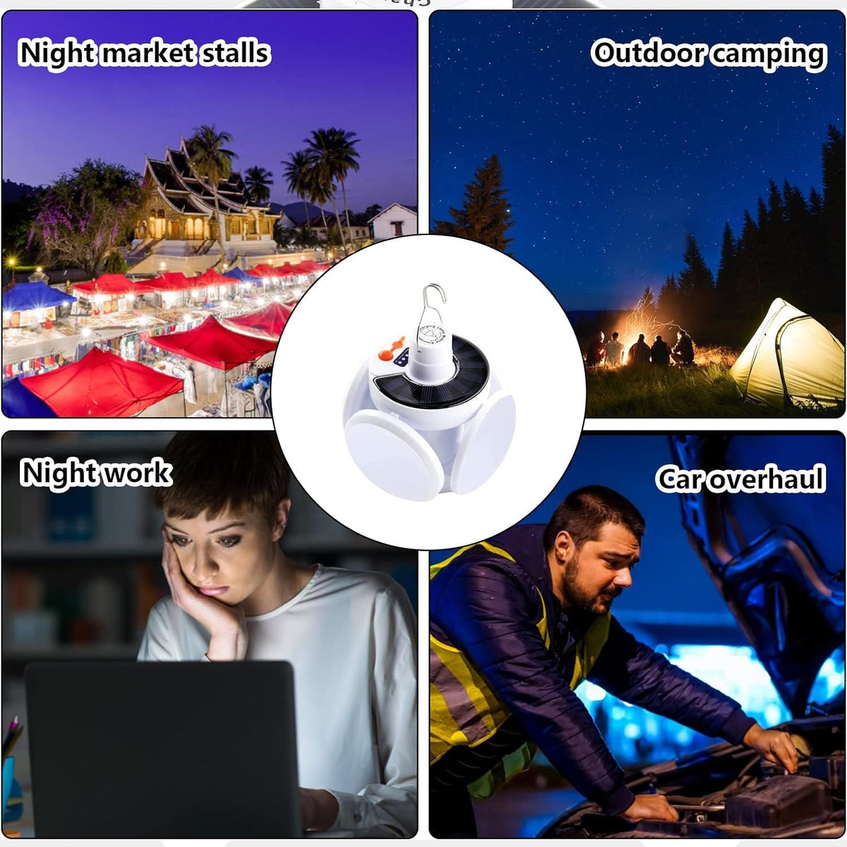 Solar Camping Light – USB Rechargeable Emergency LED – view 13