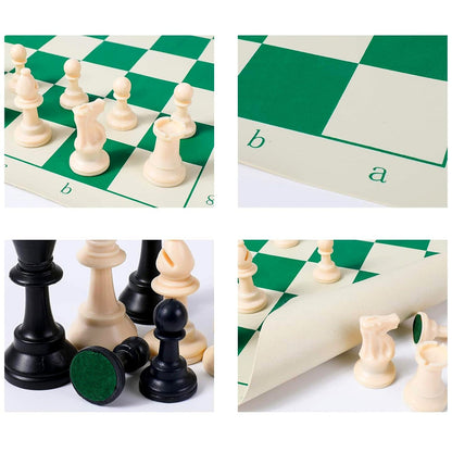 Portable Chess set – Big, Foldable, Travel-Friendly Vinyl – detail view