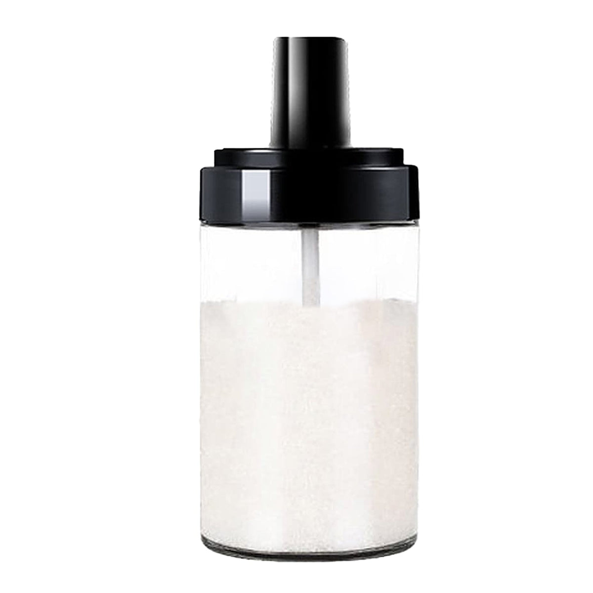 Glass Spice Jar – Attached Spoon & Leakproof Lid