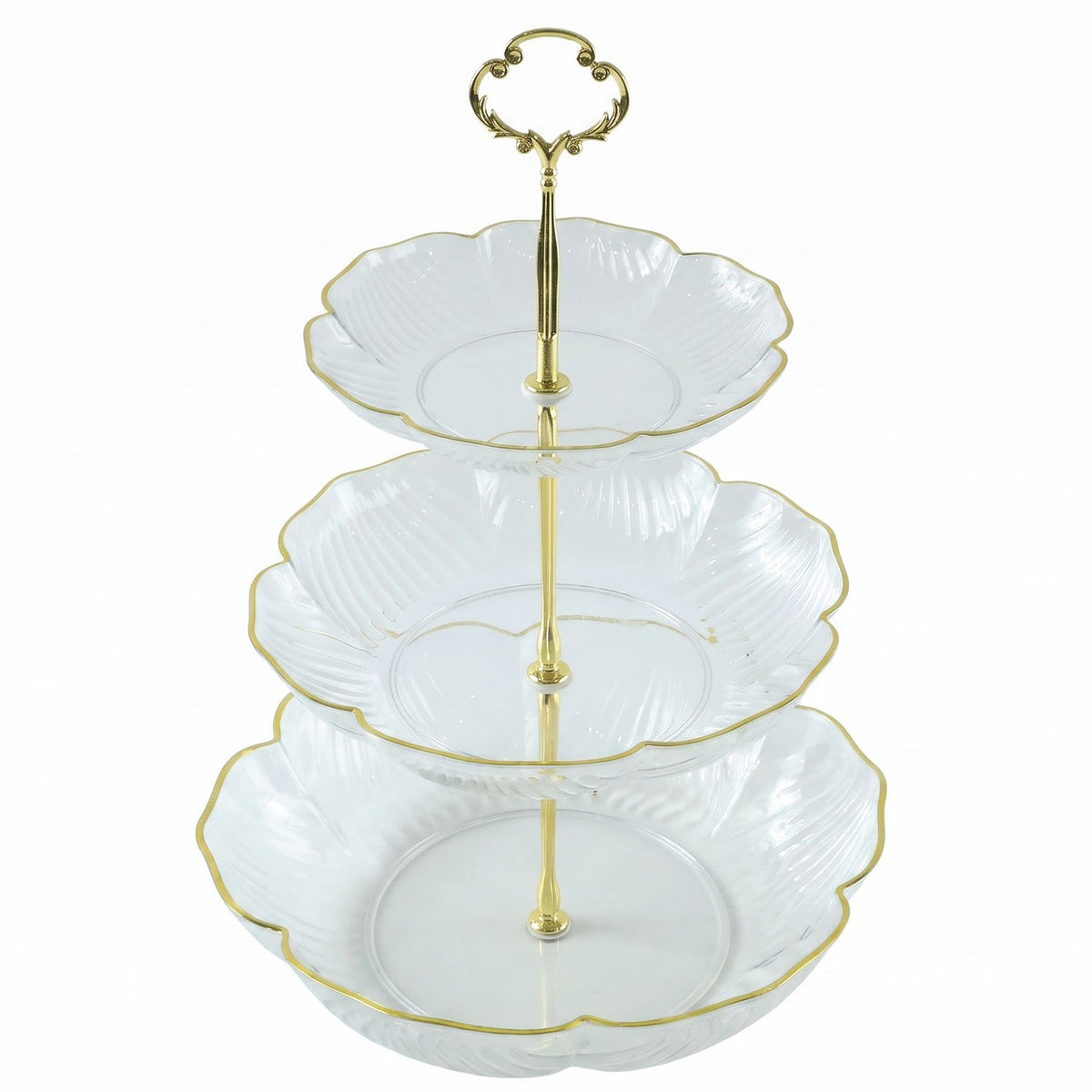 Three Layer Plastic Snack Serving Rack – alternate view