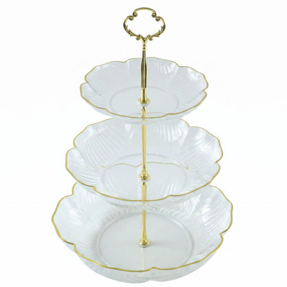 Three Layer Plastic Snack Serving Rack – alternate view
