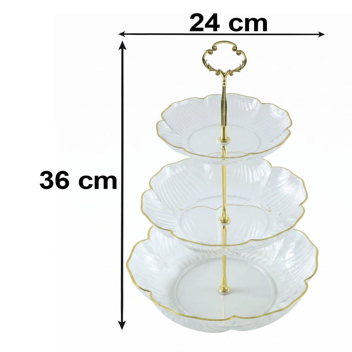 Three Layer Plastic Snack Serving Rack – view 6