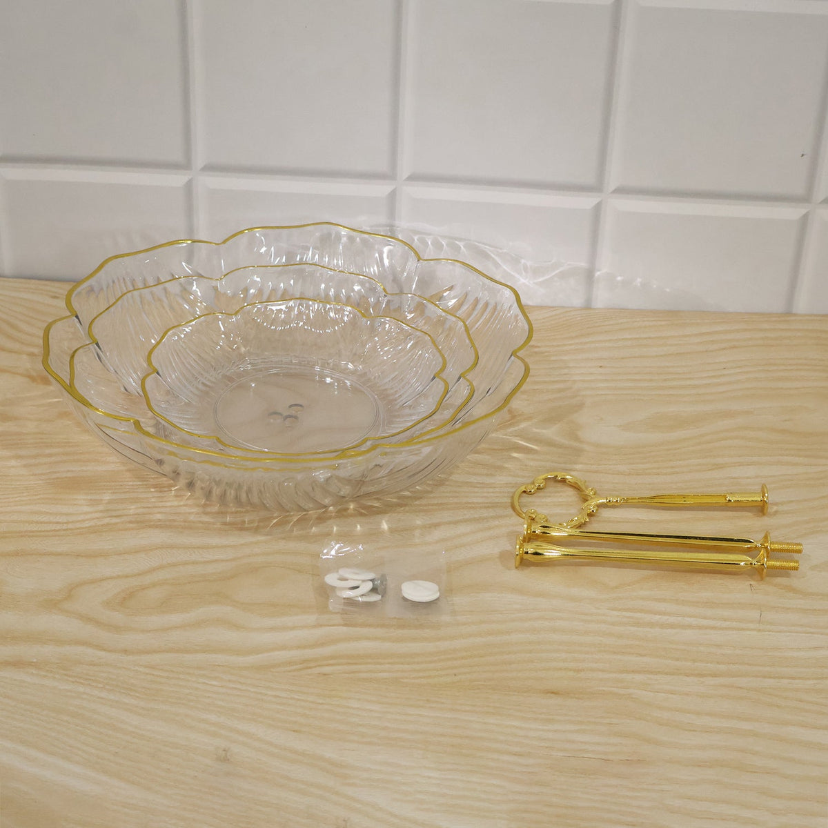 Three Layer Plastic Snack Serving Rack – view 9