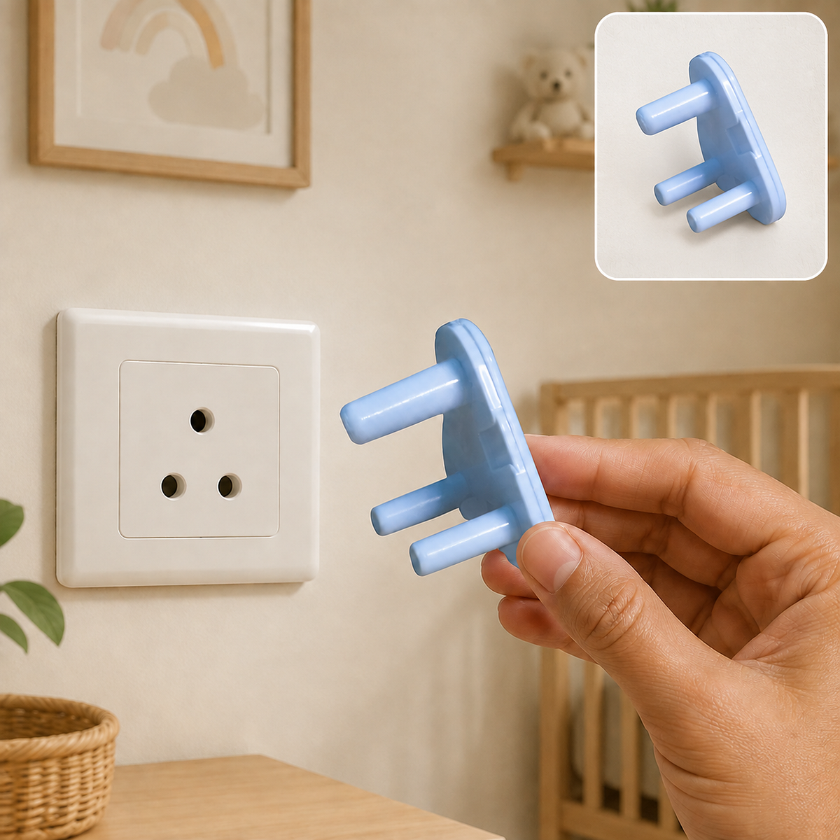 Baby Safety Socket Cover – Large 15Amp Outlet Protector