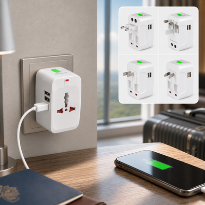 Universal Travel Adapter – All-in-One Worldwide Plug