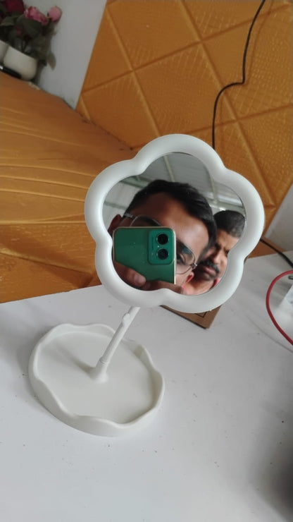 Flower-Shaped Makeup Mirror – Rotatable Vanity Mirror – view 7