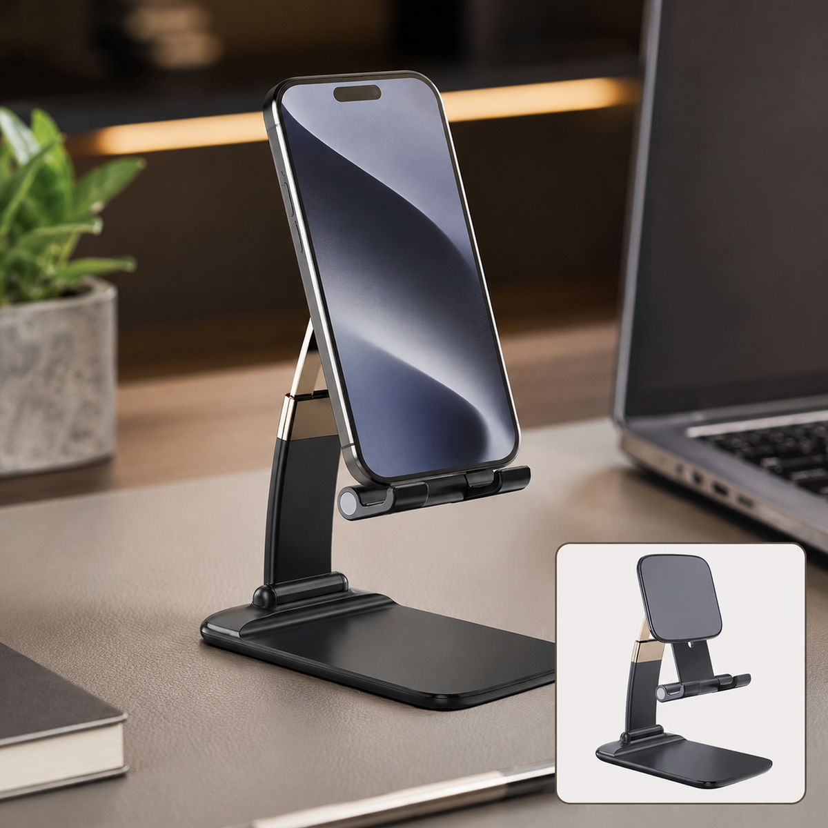 Foldable Phone Holder – Adjustable Desk Stand for Mobiles