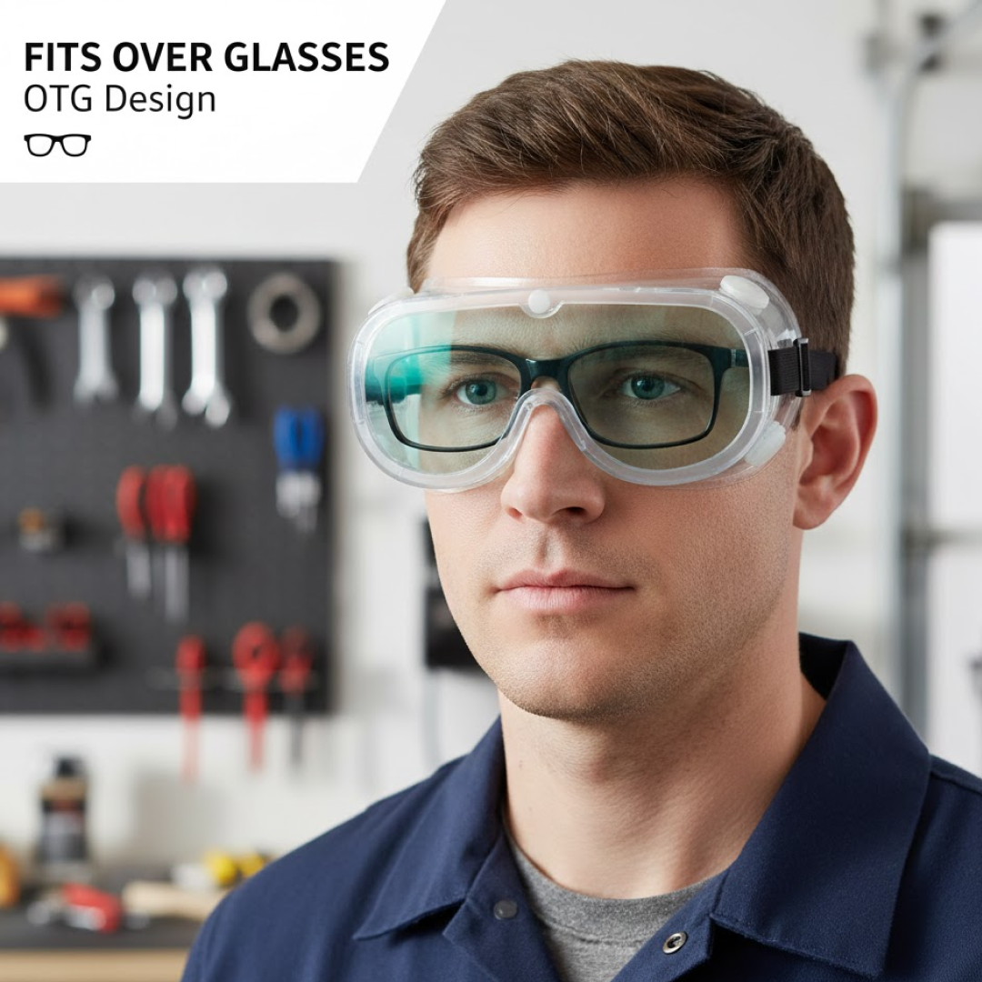 Eye Safety Goggles – Impact Resistant, Anti-Fog Lens – alternate view
