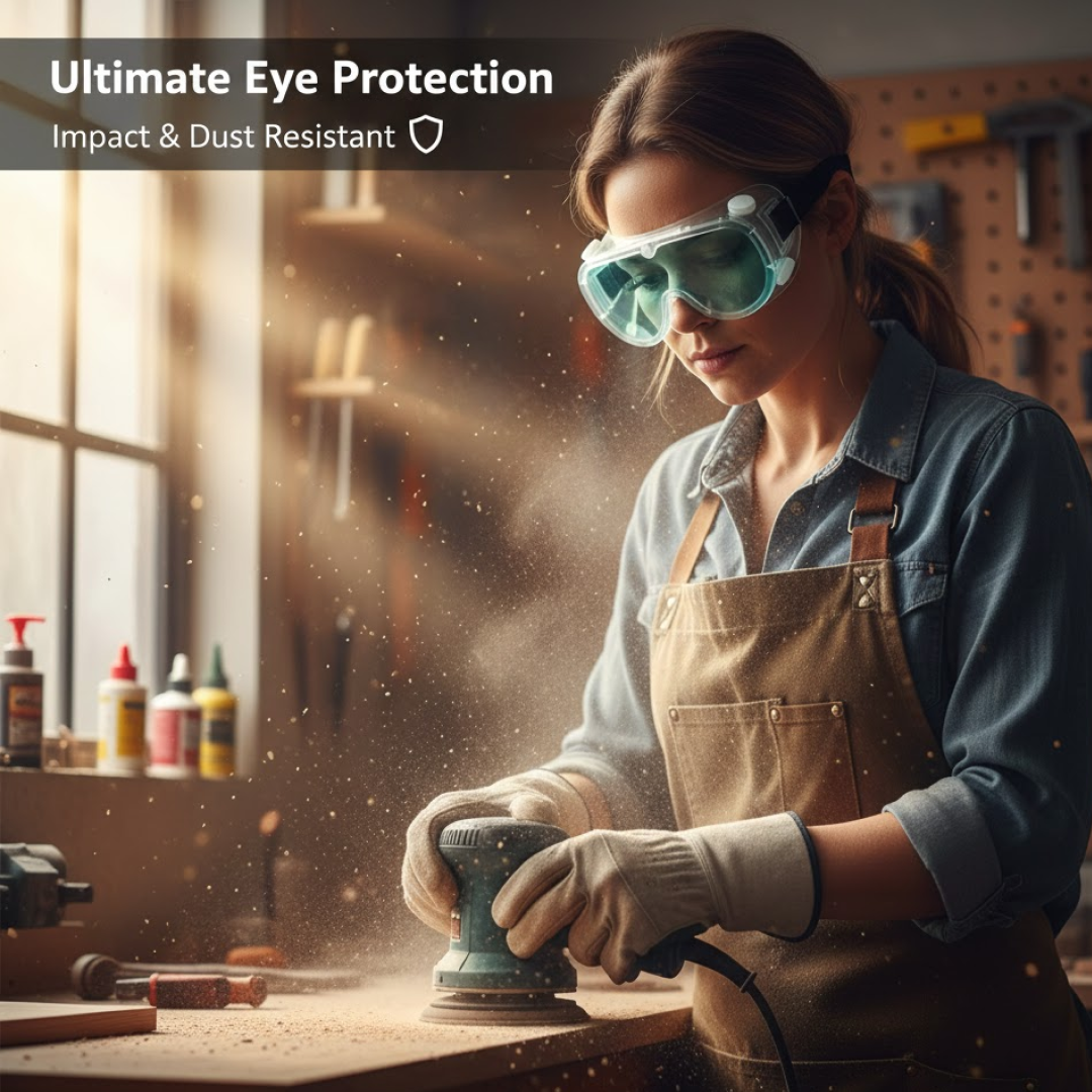 Eye Safety Goggles – Impact Resistant, Anti-Fog Lens – view 6