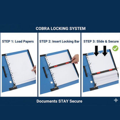 A4 File Folder – Plastic Clip Document Holder – detail view