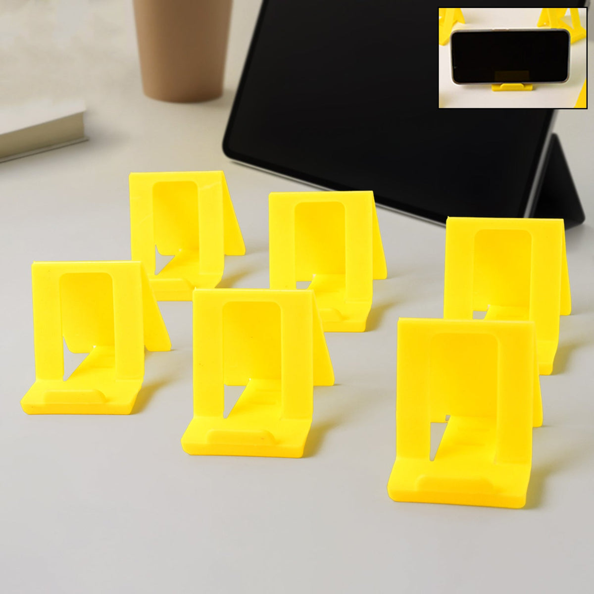 Plastic Mobile Phone Stand – Adjustable Foldable 6-Piece set – close-up