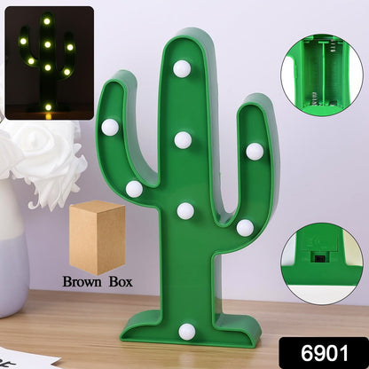 LED Cactus Lamp – Quirky Desk & Night Light – side view