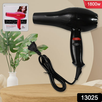 Professional Hair Dryer – 1800W, 3 Heat Settings – side view
