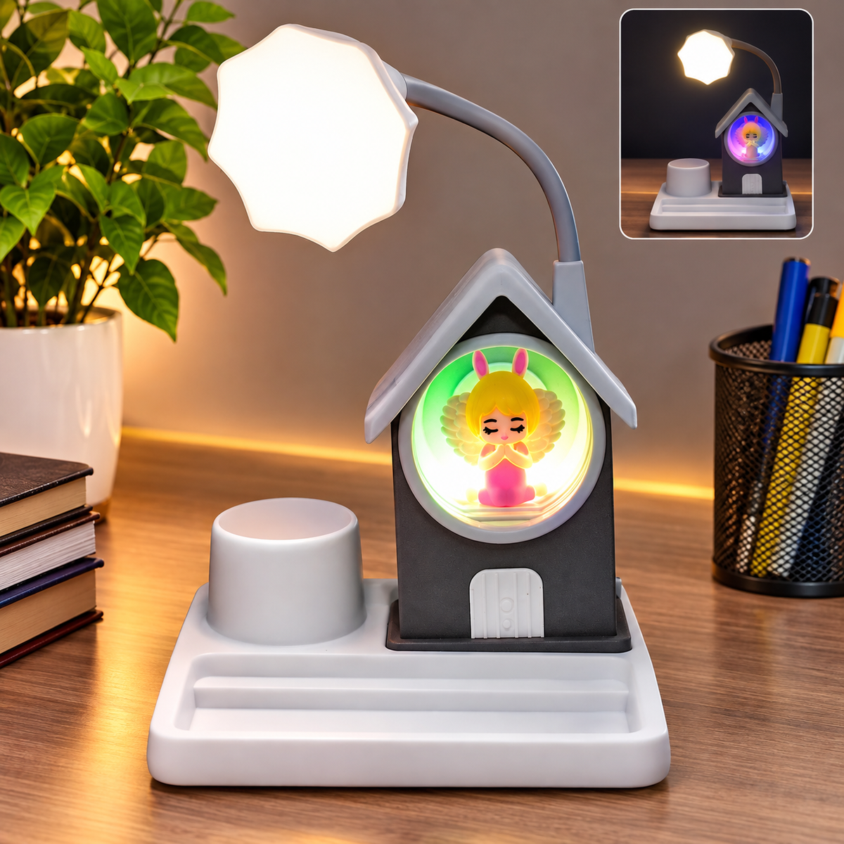 Cartoon LED Desk Lamp – Eye-Protection & Multi-Color