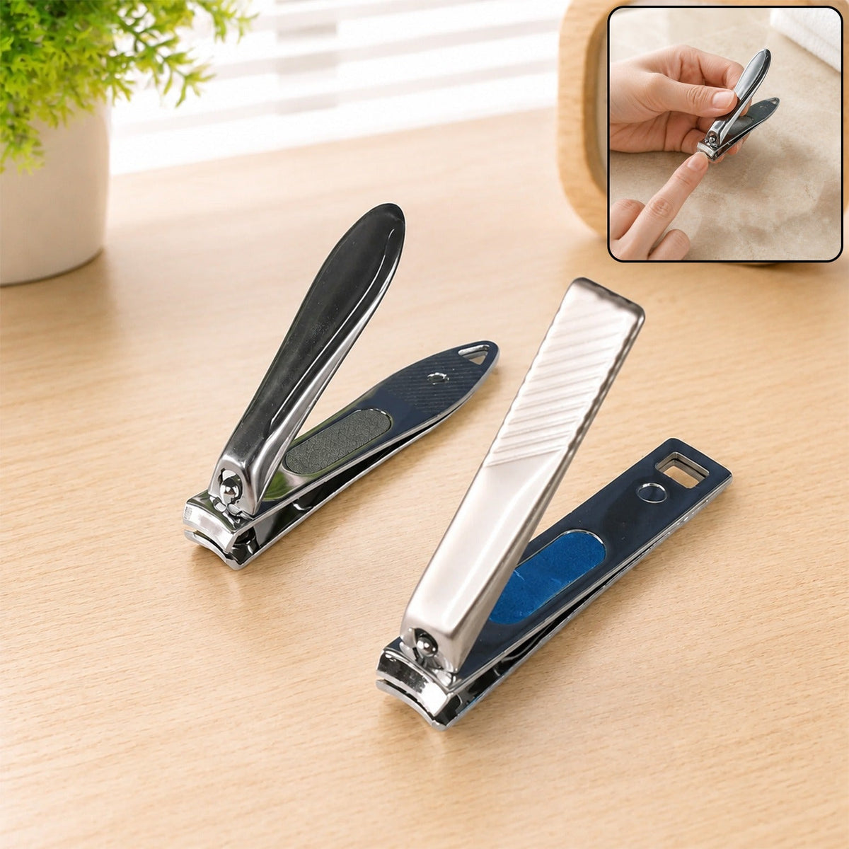 Folding Nail Clippers – Stainless Steel with File