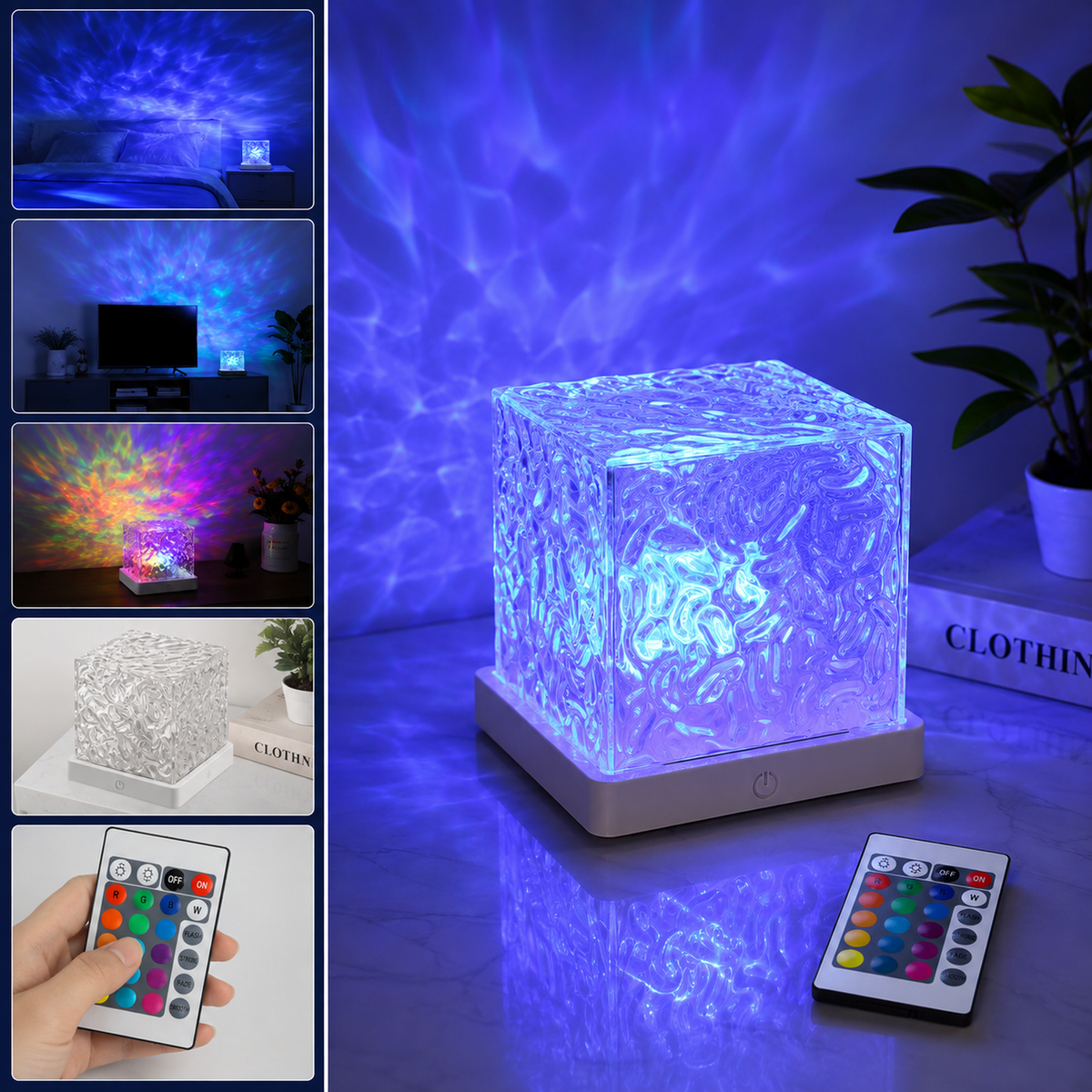 Ocean Wave Projector Lamp with 16 RGB Dynamic Water Ripple
