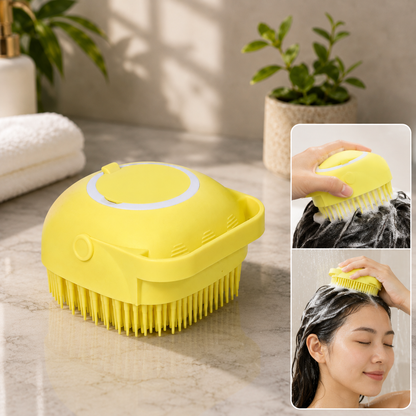 Silicone Bath Brush – Built-in Shampoo Dispenser