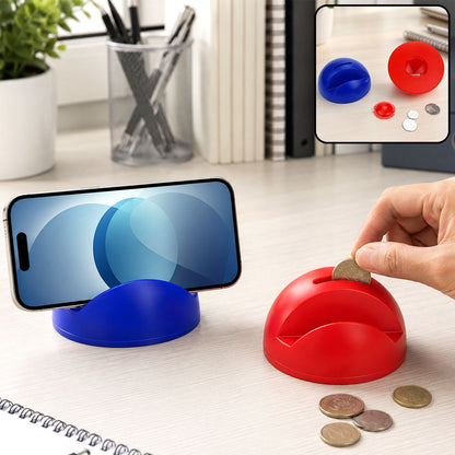 Phone Holder with Coin Bank – ABS Plastic Owl Design