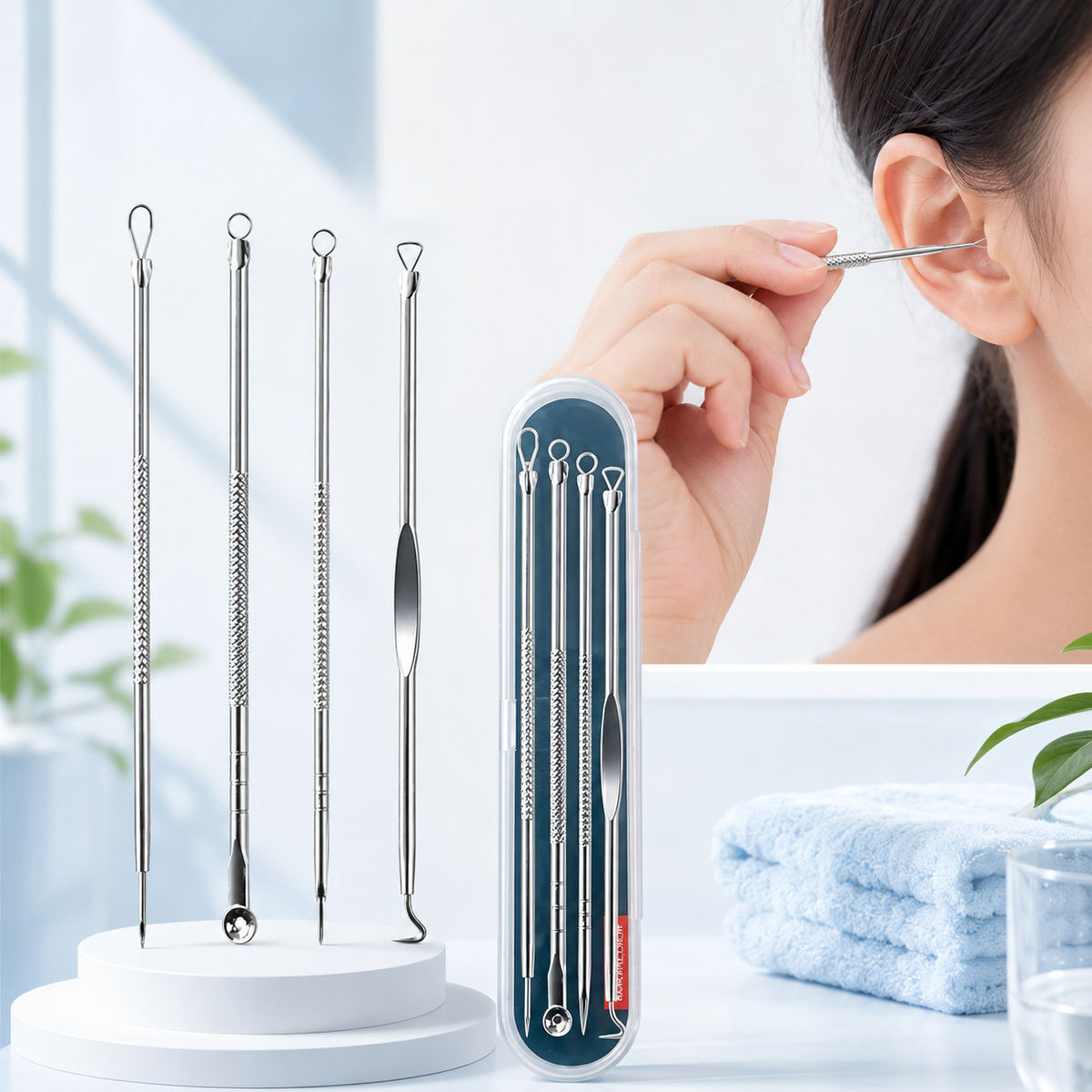 Blackhead Remover Tool – 4-in-1 Stainless Steel Extractor