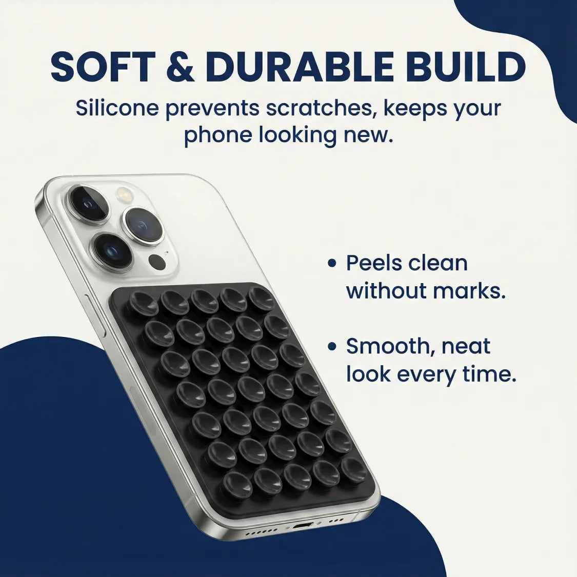 Suction Phone Holder Mount – Silicone Grip, Mix Colors – alternate view
