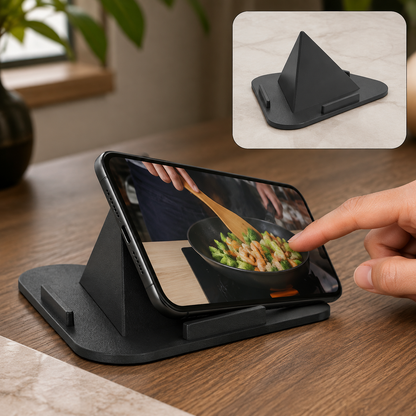 Black Pyramid Mobile Stand – 3 Adjustable Angles