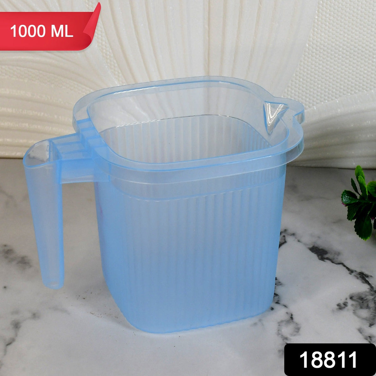 Transparent Bath Mug – 1000 ml & BPA-Free – side view