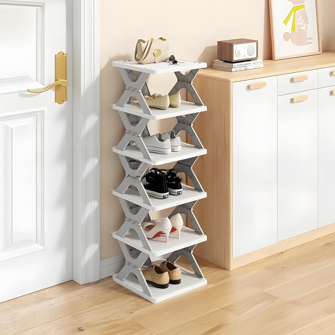 Foldable Shoe Rack 6-Layer – Space-Saving Organizer