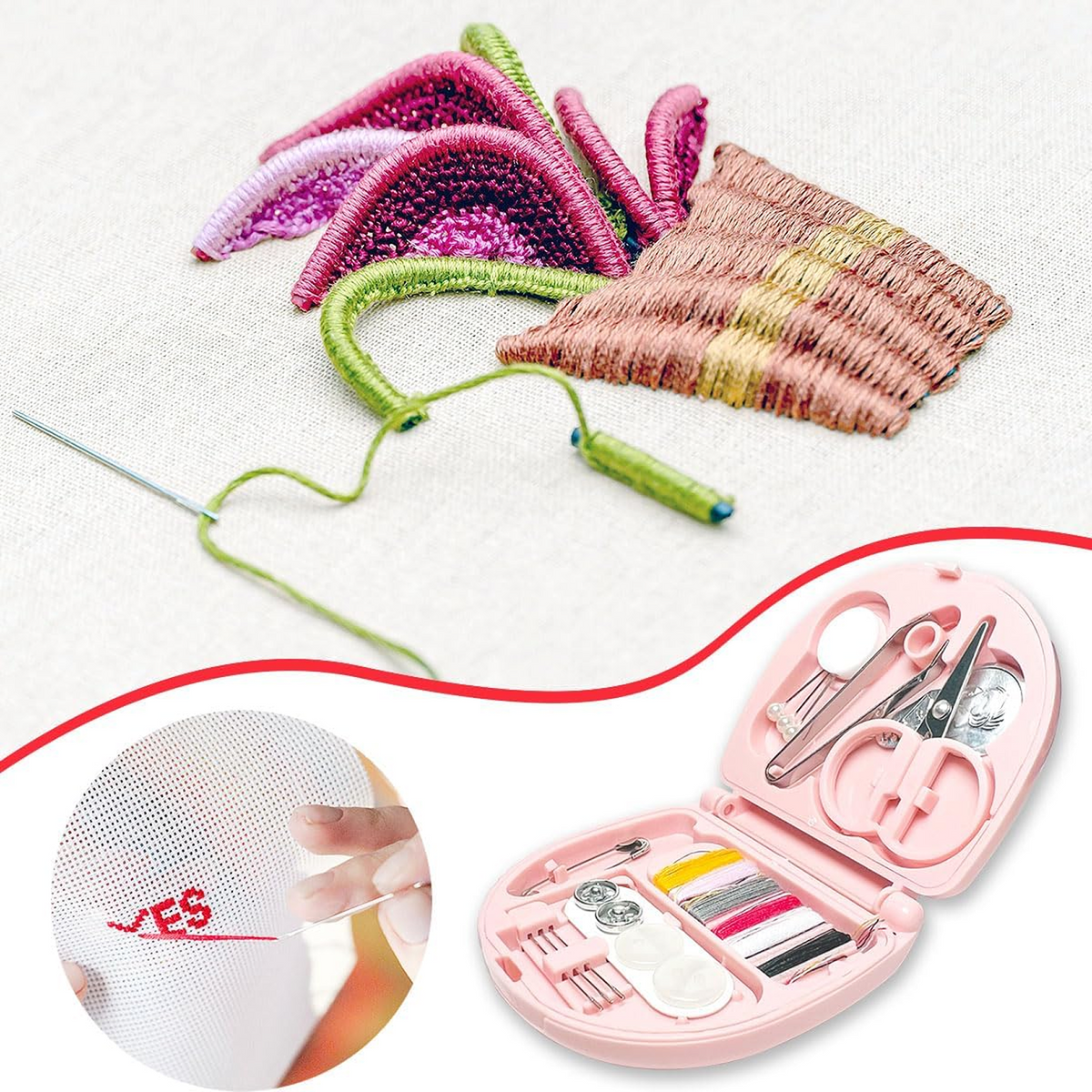 Mini Travel Sewing Kit – Compact Emergency Repairs – close-up