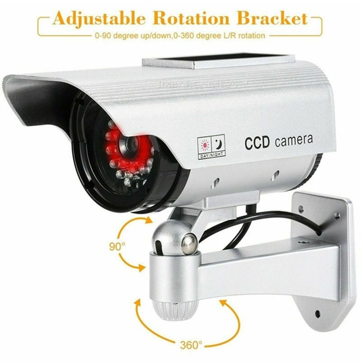 Dummy Security Camera – Outdoor Fake CCTV with LED – close-up
