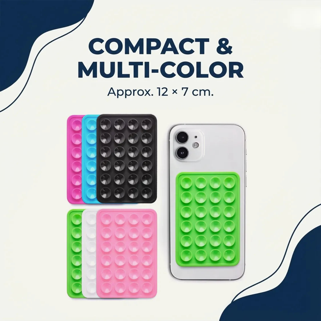 Suction Phone Holder Mount – Silicone Grip, Mix Colors – view 6