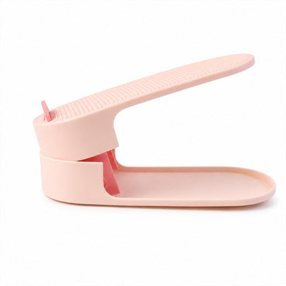 Space-saving shoe storage rack in small corner or closet