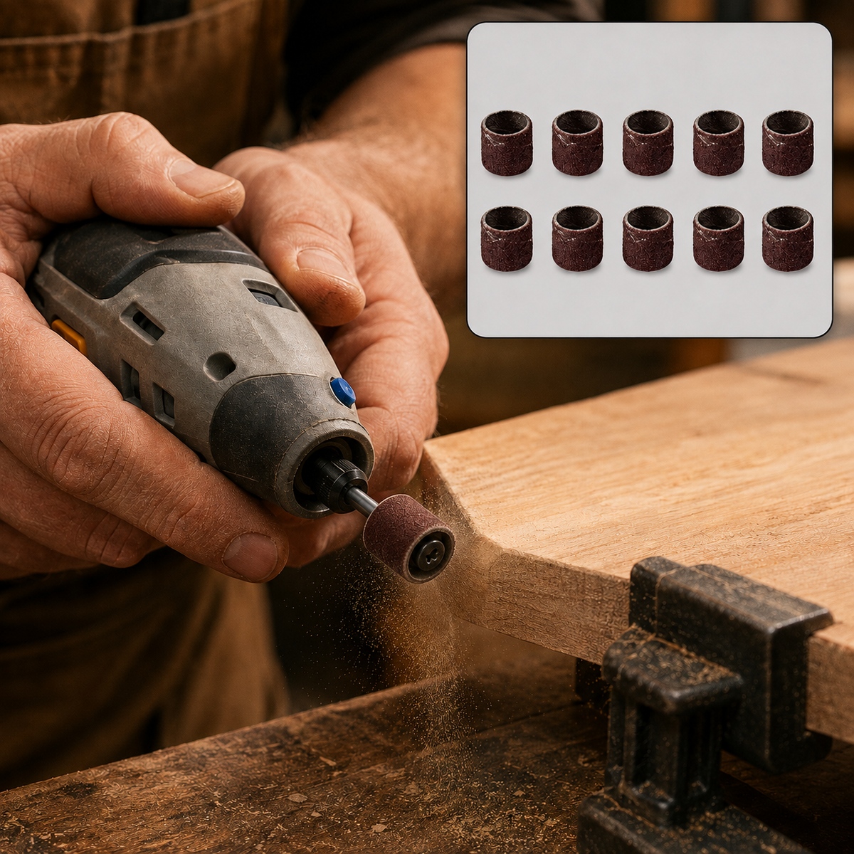 Drum Polishing Kit – 10 pc Sanding Sleeves set