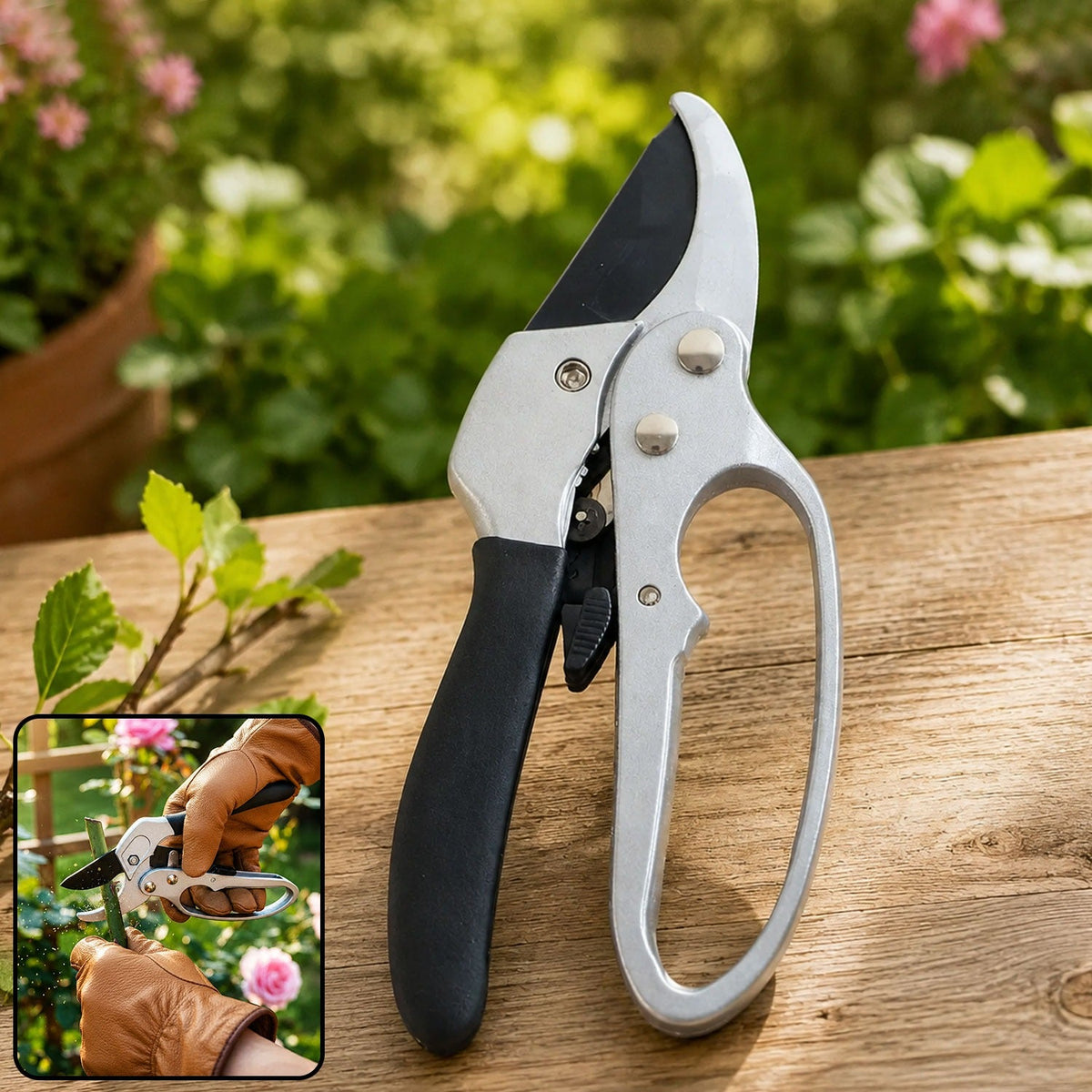 Gardening Pruning Shears – Ergonomic, Sharp SK-5 Blades