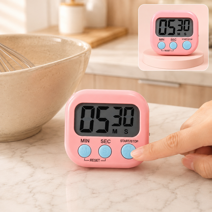 Digital Kitchen Timer – Clear Display & Stopwatch