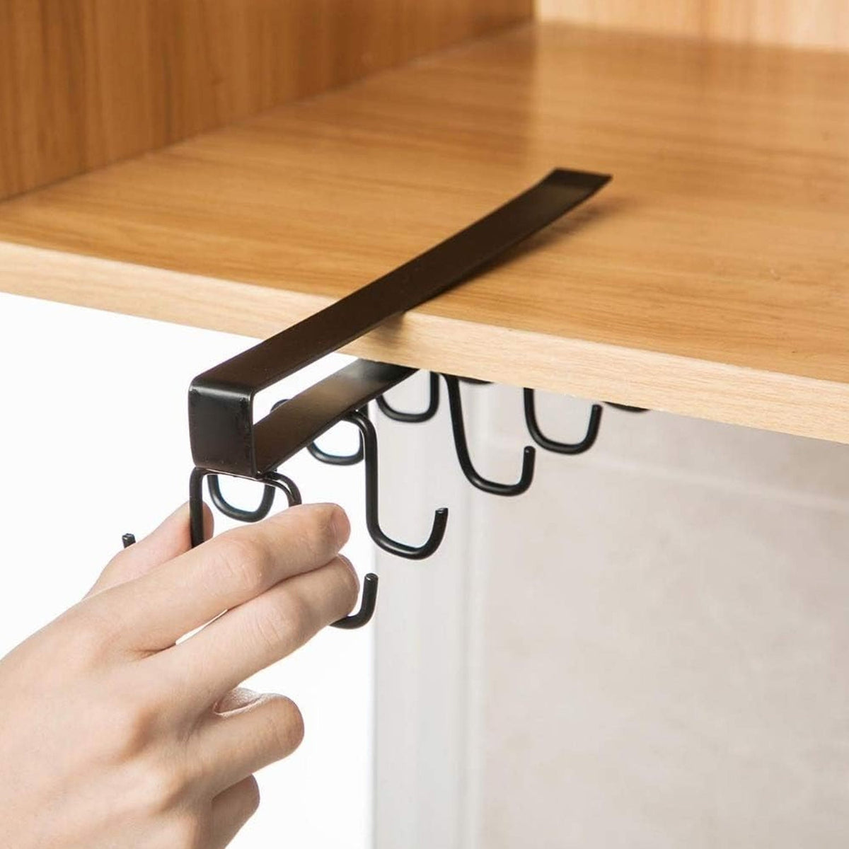 Double-Row Metal Cup Holder Rack – Space-Saving Kitchen