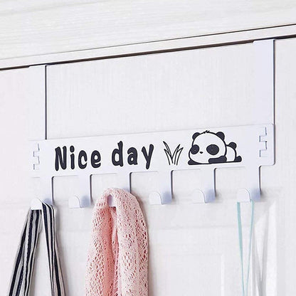 Over Door Hook Hanger Rack – Heavy-Duty 6-Hook Organizer – side view
